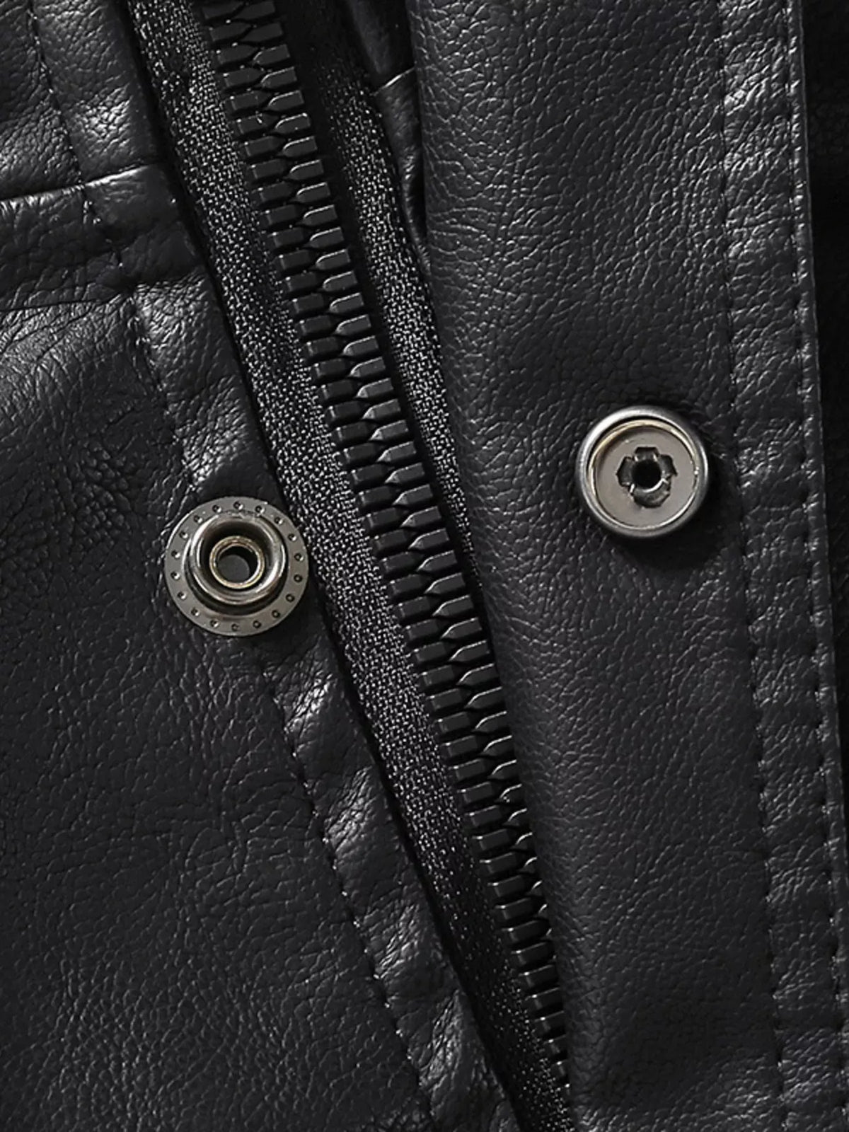 Men's Zip-Up Leather-Look Jacket — photo 10