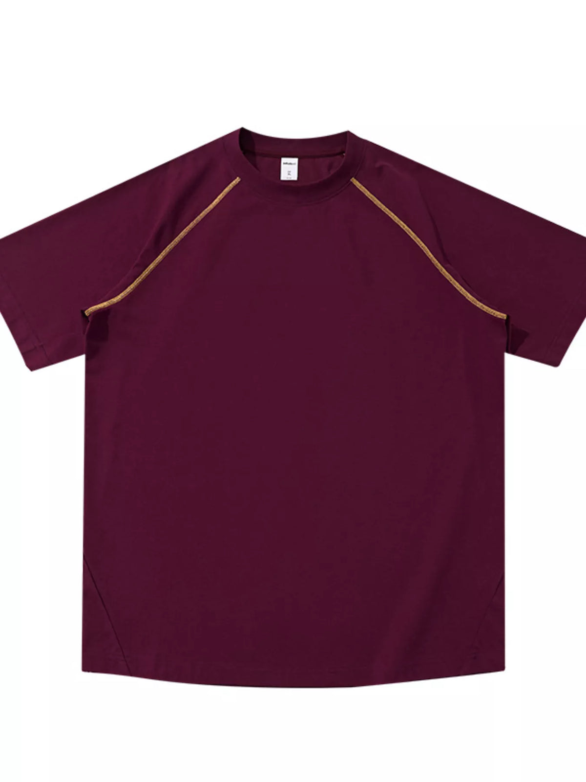 Men’s Contrast-Stitch Round-Neck T-Shirt