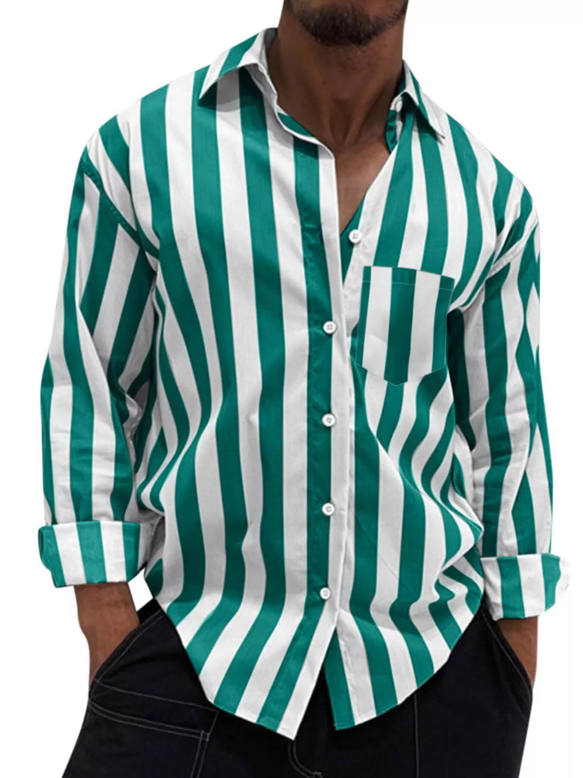 Men's Pocketed Button-Up Shirt