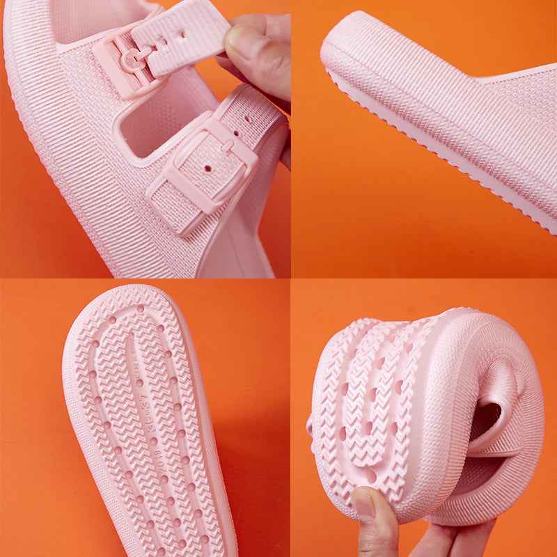 Women's Platform Buckle Sandals - Soft EVA Sole Summer Slippers
