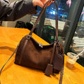 Matte Genuine Leather Retro Crossbody Bag | European & American Style | Women's Shoulder Bag