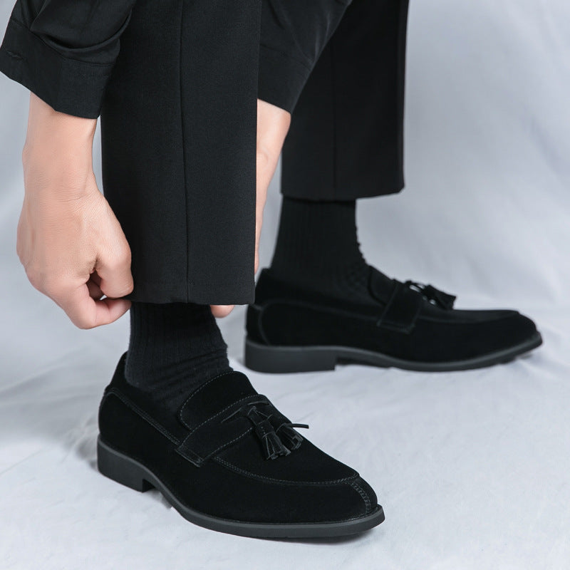 Men's Tassel Loafers - Casual Slip-On Shoes with Rubber Sole