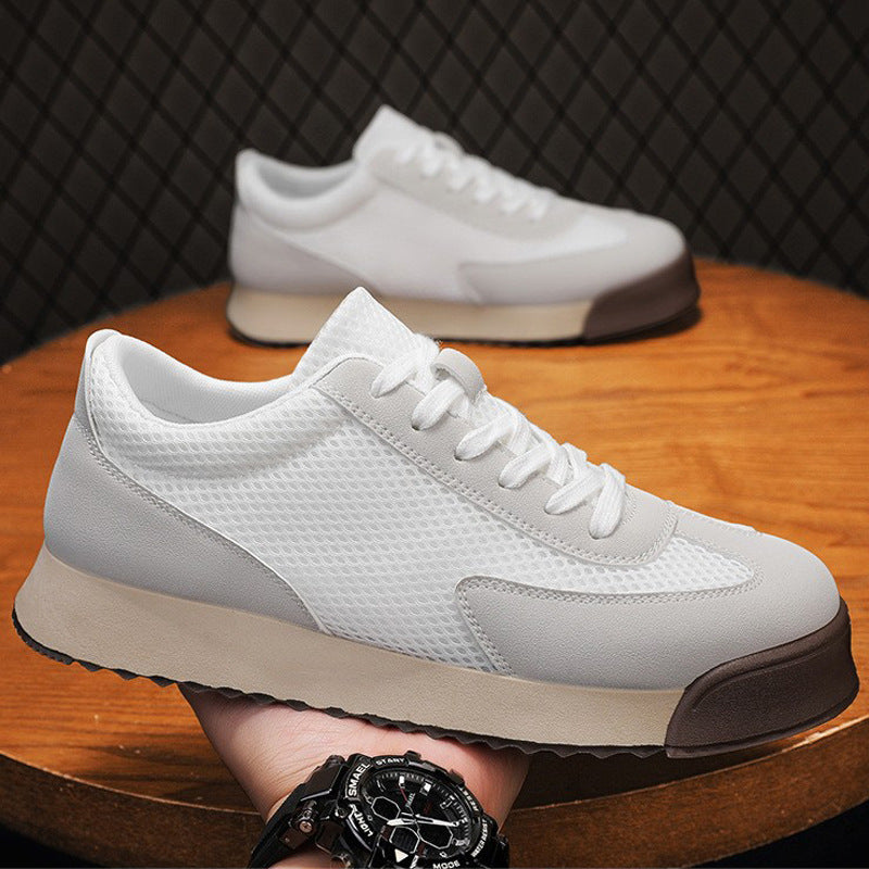 Men's Retro Running Shoes - Thick Sole Height Increase Sneakers | Breathable Mesh Athletic Shoes