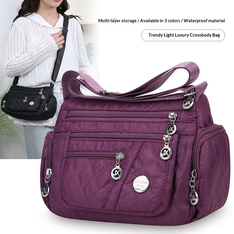 Large-Capacity Quilted Crossbody Bag