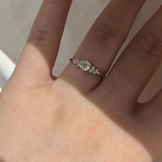 Another view: 2 Carat Moissanite 925 Sterling Silver Ring