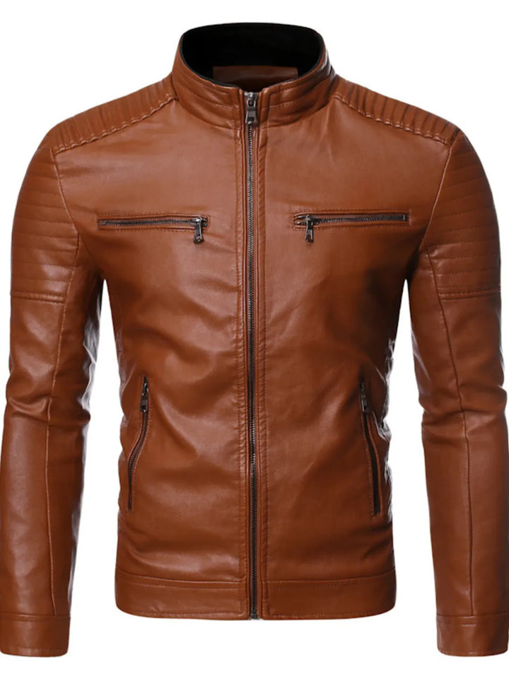 Men's Zip-Up Moto Jacket
