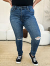Judy Blue Parker Mid Waist Distressed Slim Jeans — product view 8