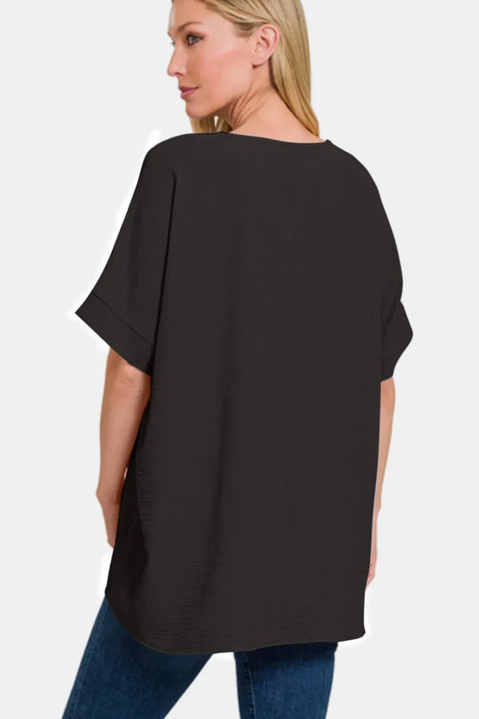 Another view: Curve V-Neck Short Sleeve Top