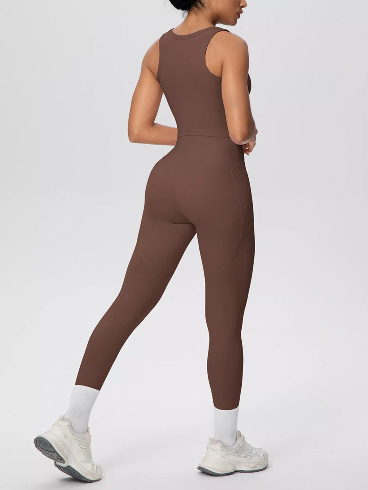 Scoop-Neck Tank & High-Waisted Leggings Set