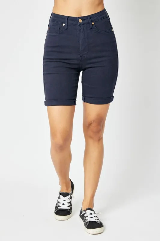 Judy Blue Fallon High-Rise Tummy-Control Bermuda Shorts — product view 1