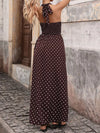 Solene Halter Neck Polka Dot Maxi Dress — product view 6