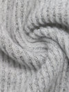 Women's grey ribbed long-sleeve top