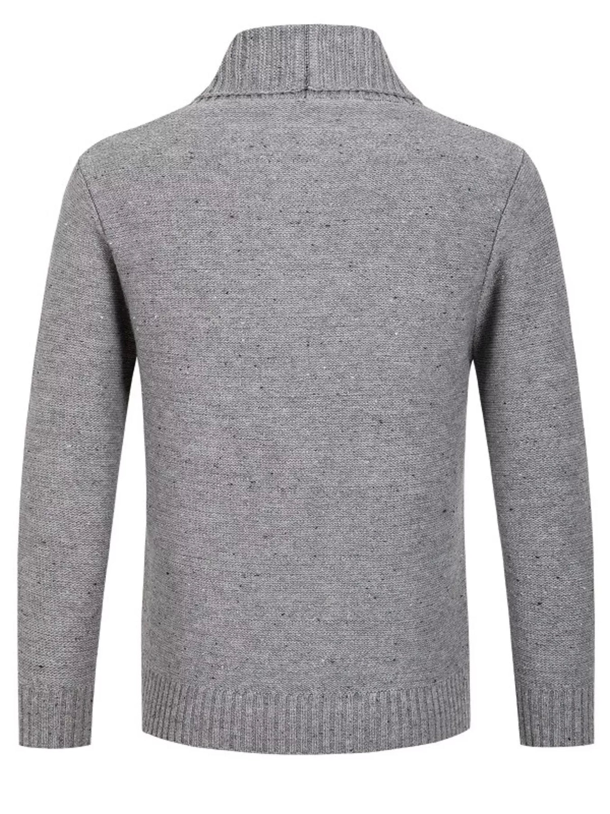 Men's Plus Size Cable-Knit Shawl Collar Cardigan