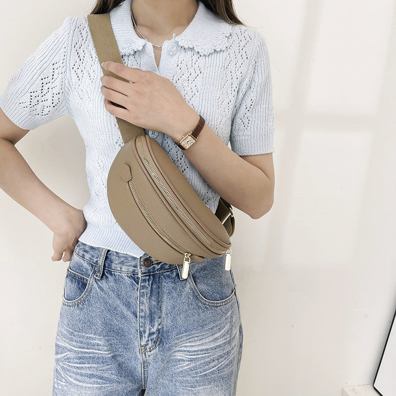 Women's Minimalist PU Leather Shoulder Bag – Slim Structured Crossbody Handbag