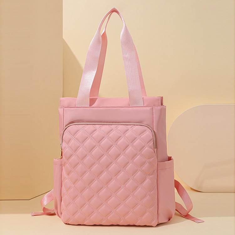 Diamond-Pattern Embroidered Backpack for Women | Dual-Handle Oxford Cloth Backpack | Sarah Express