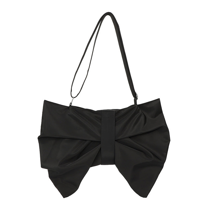 Korean-Style Chic Bow Tote Bag | Large Capacity Canvas Handbag