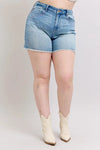 Judy Blue Lennox High-Rise Western Embroidery Detail Cut Off Denim Shorts — product view 11