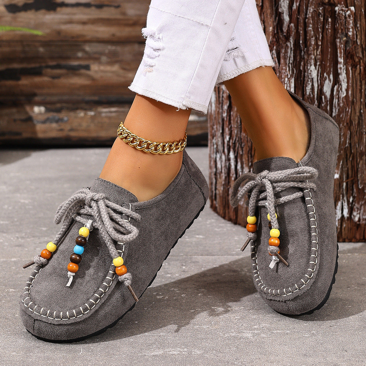 Vintage Suede Casual Loafers