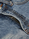 Vintage Indigo Wide-Leg Denim Shorts — color or detail view 6