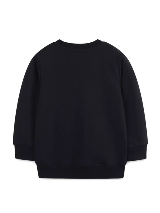 Another view: Kids’ Snowman Cotton Sweatshirt — Black