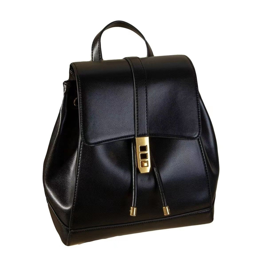Women's Large Capacity PU Leather Backpack & Shoulder Bag – Everyday Carry | Brown & Black