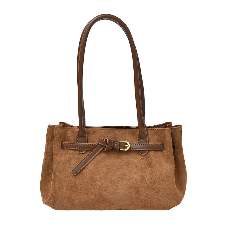 Women's Vintage Bucket Bag | PU Leather Shoulder Bag with Zipper Pocket