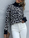 Sabine Leopard High Neck Pullover Sweater — product view 2