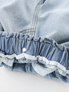 Little Orbit Bear Print T-Shirt and Denim Shorts Set — product view 4