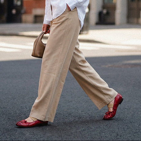 Full Grain Leather Tabi Mary Jane Flats