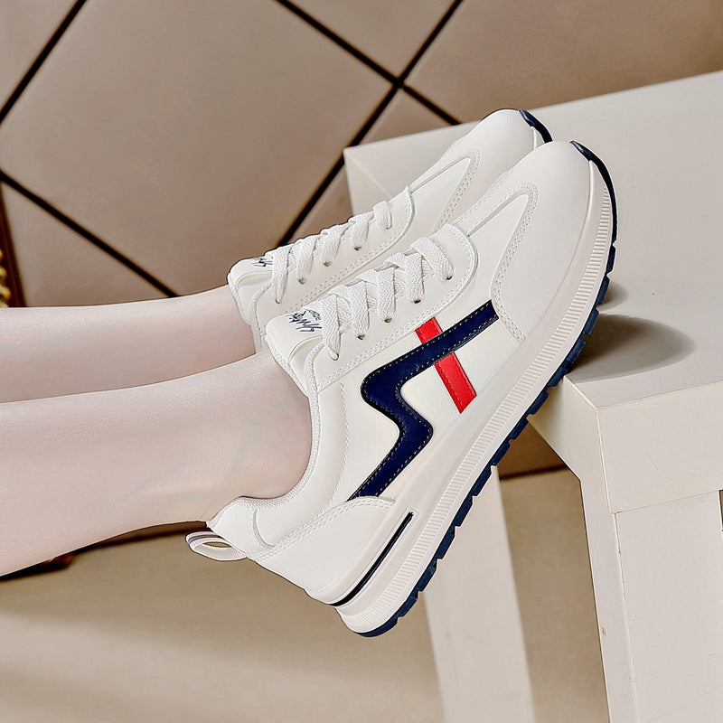 Unisex Chunky Sole Lightweight Casual Sneakers - Cross-Strap Athletic Fashion Shoes