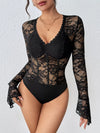 Isla Lace Long-Sleeve Bodysuit — product view 1