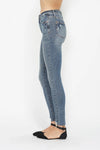 Judy Blue Dakota Tummy-Control Vintage Wash Distressed-Hem Skinny Jeans — product view 7