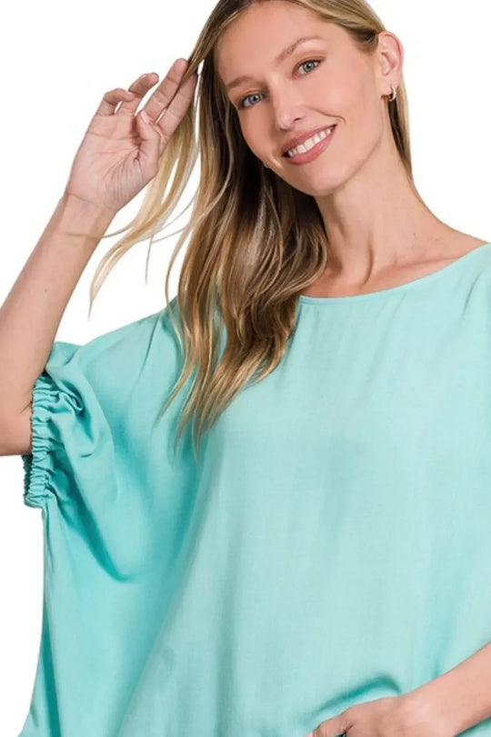 Another view: Woven Oversized Boxy Top