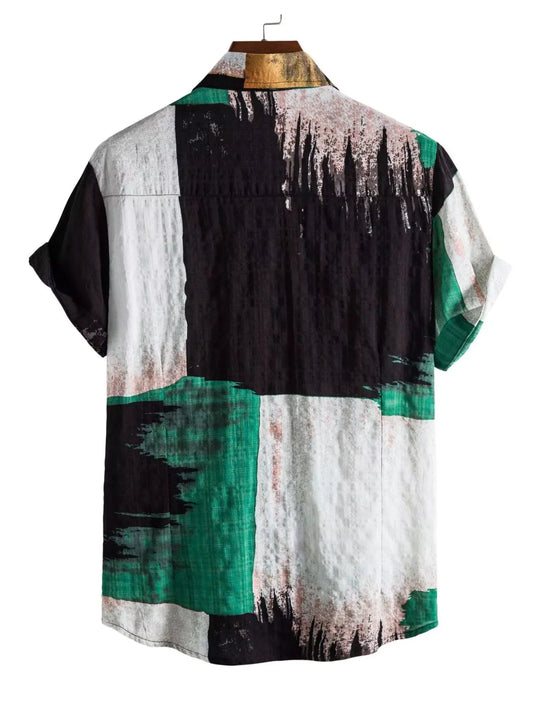 Another view: Canvas Colorblock Short-Sleeve Shirt