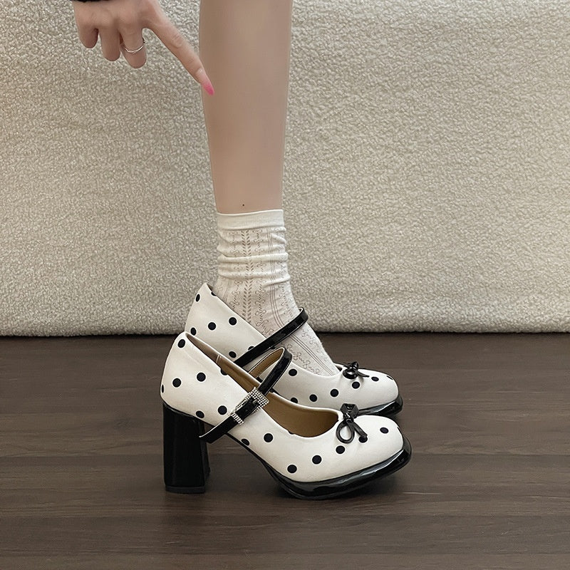 Women's Chunky Heel Slingback Mary Jane Heels – Thick Sole Block Heel Pumps