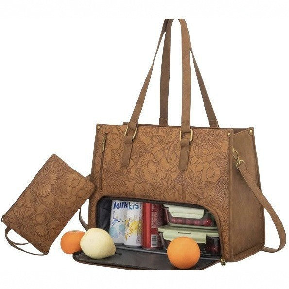 2-in-1 Tote & Lunch Bag Combo - Extra Large Capacity with Insulated Lunch Compartment