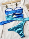 Sky blue or forest two-piece bikini with ring detail