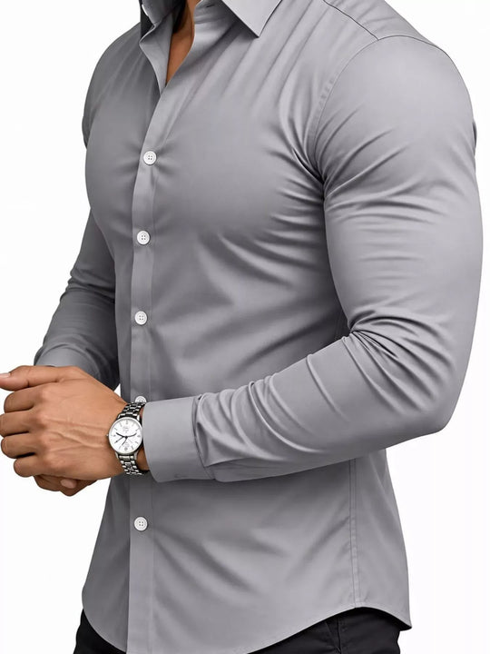 Another view: Men's Slim-Fit Long-Sleeve Button-Down Shirt