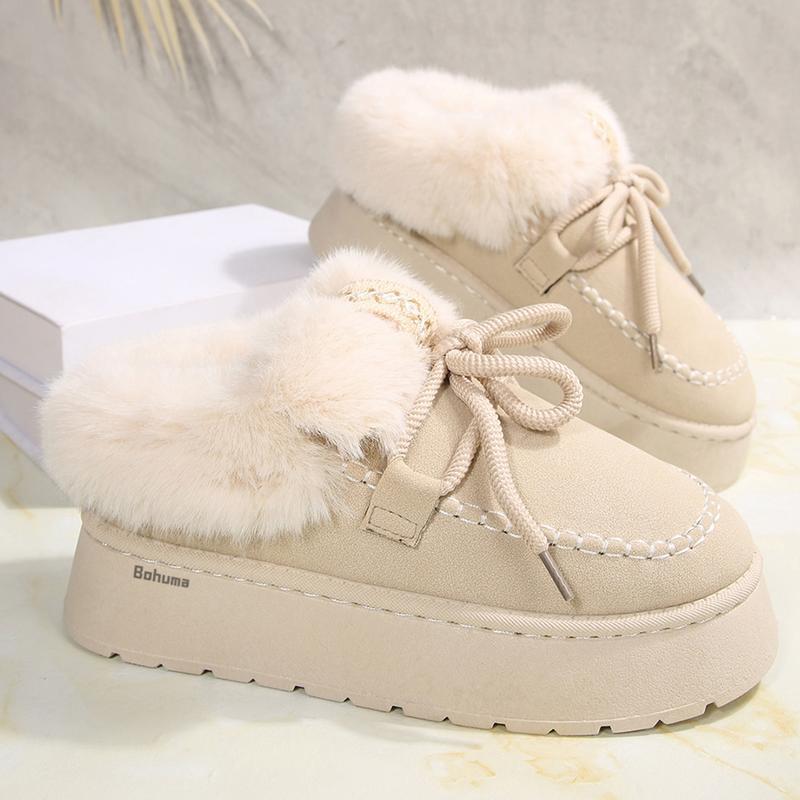 Women's Striped Chunky Heel Loafers - Elegant Retro Wedge Shoes