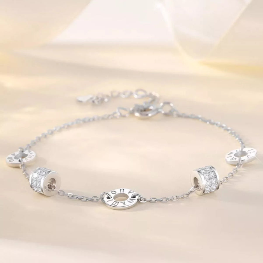 925 Sterling Silver Chain Geometric Bracelet