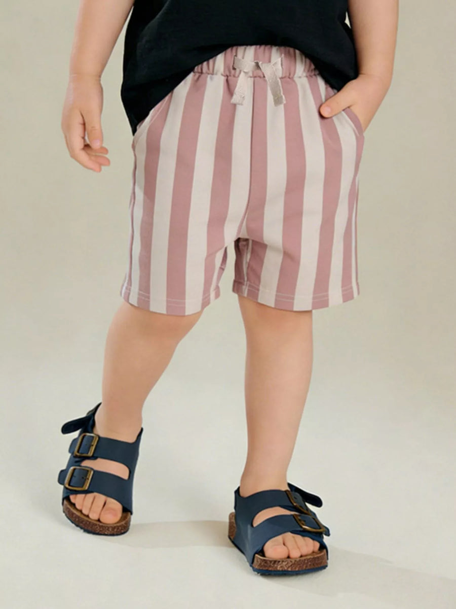 Sunny Days Striped Elastic Waist Shorts