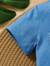 Meadow Days Dinosaur Print T-Shirt & Striped Shorts Set — product view 5