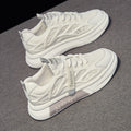 Women's Breathable Mesh Athletic Sneakers – Hollow-Out Lace-Up Sport Shoes