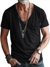 Midnight Deep V-Neck Pocket Tee for men