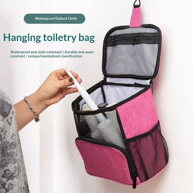 Portable Hanging Large-Capacity Toiletry Bag for Travel – Oxford Cloth Organizer