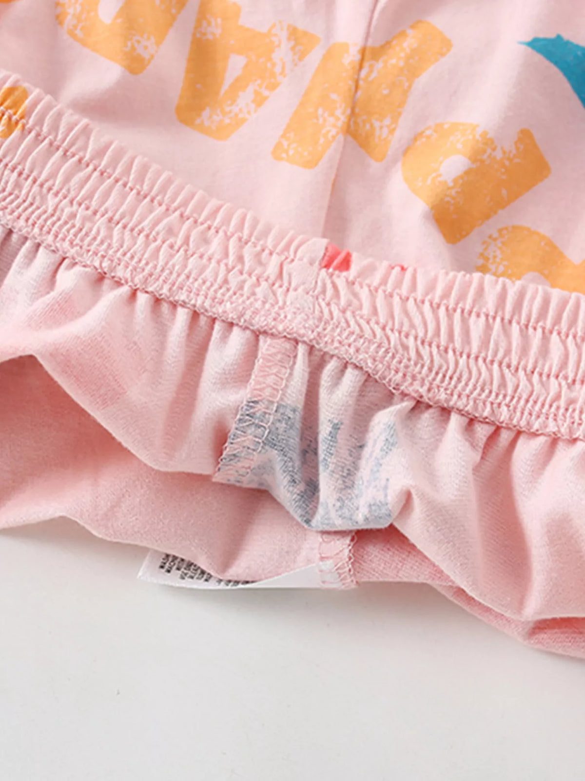Happy Print Cotton Tee & Shorts Set