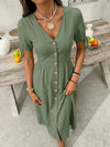 Maren Button-Down Short-Sleeve Midi Dress — product view 12