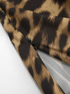 Leopard fitted long skirt for women
