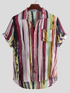 Spectrum Stripe Button-Up Shirt — color or detail view 2