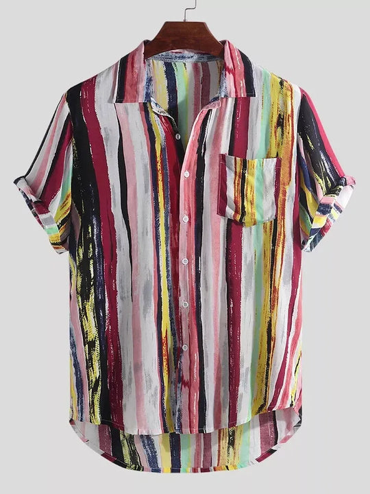 Another view: Spectrum Stripe Button-Up Shirt